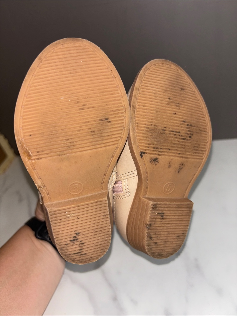 Cat & Jack Pink & Cream Floral Toddler Cowboy Boots - Picture 6 of 6